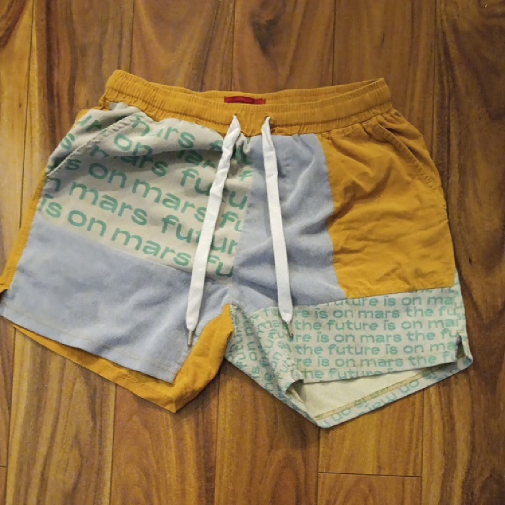 Authentic Tfiom Mens Patchwork Corduroy Shorts